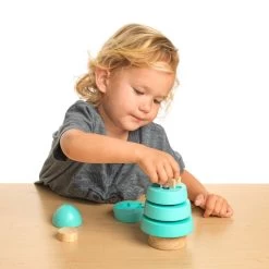 Excellerations® Sustainably Harvested Rubberwood Stacking Play Toys -Children School Supplies S994173 3