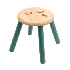 Excellerations® Sustainably Harvested Rubber Wood Emotions Stool - Set Of 2 Emotions, Happy And Sad -Children School Supplies S994246 1
