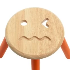 Excellerations® Sustainably Harvested Rubber Wood Emotions Stool - Set Of 2 Emotions, Love And Angry -Children School Supplies S994247 5