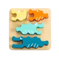 Excellerations® Sustainably Harvested Train And Crocodile Puzzles -Children School Supplies S994404 1