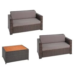 Excellerations® Outdoor Wicker Furniture - Sofa & Table Set (School Age Height)