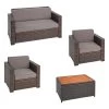 Excellerations® Outdoor Wicker Set - 2 Chairs, Sofa, & Table (School Age Height)