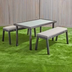 Excellerations® Outdoor Wicker Dining Set 26" (School Age Height) -Children School Supplies S994861 4