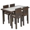 Excellerations® Outdoor Wicker Set - Table & 4 Chairs 26" (School Age Height)