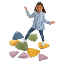 Excellerations® Natural River Stones - Set Of 9 -Children School Supplies S996606 2
